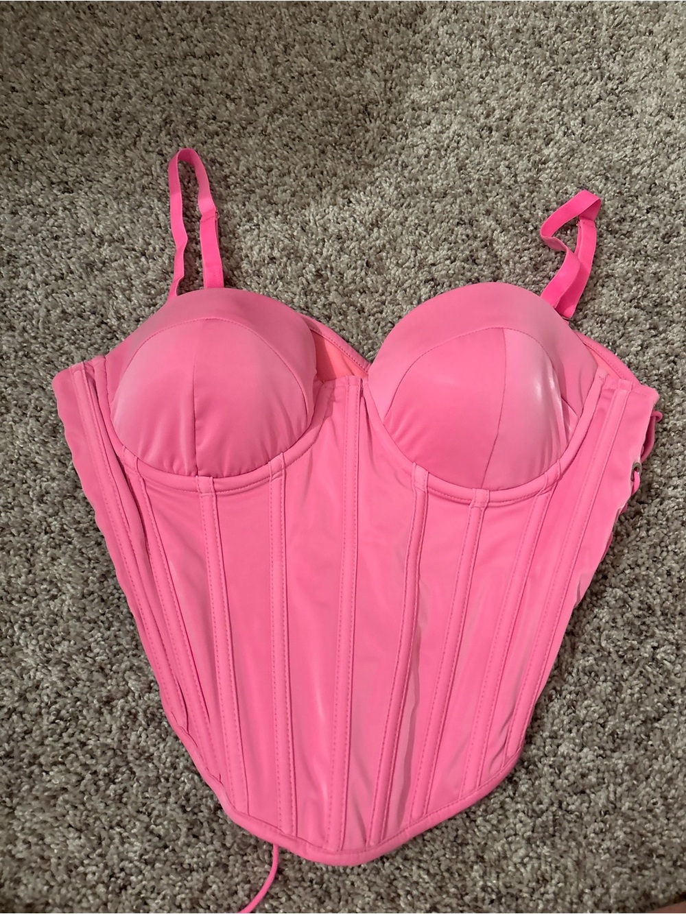 AKIRA Hot Pink Longline Bustier Corset Top
